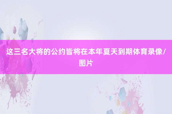 这三名大将的公约皆将在本年夏天到期体育录像/图片