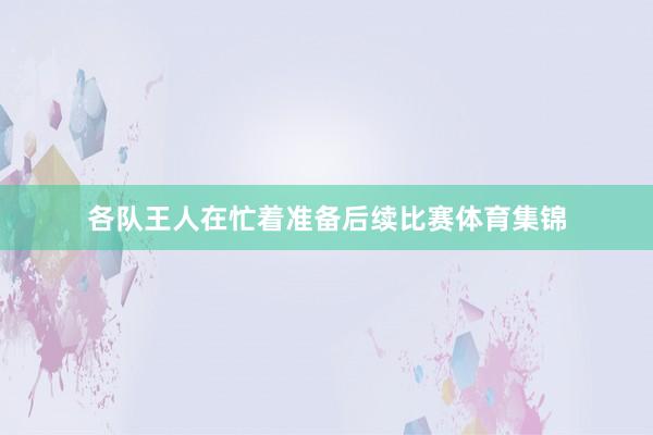 各队王人在忙着准备后续比赛体育集锦