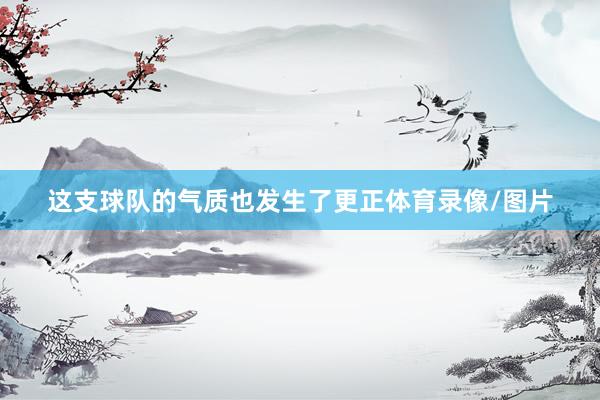 这支球队的气质也发生了更正体育录像/图片