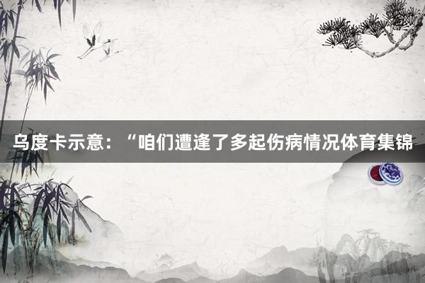 乌度卡示意：“咱们遭逢了多起伤病情况体育集锦