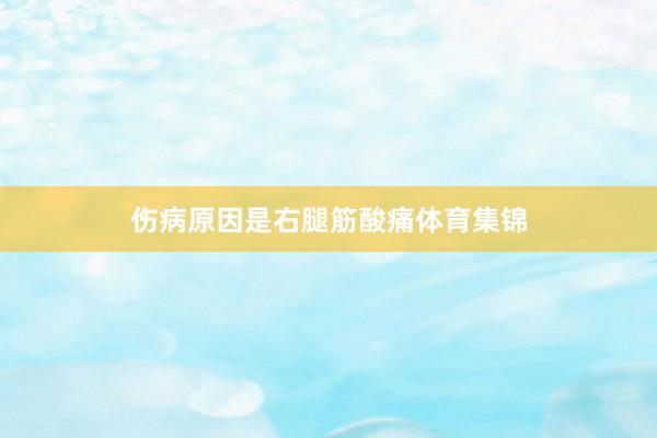 伤病原因是右腿筋酸痛体育集锦