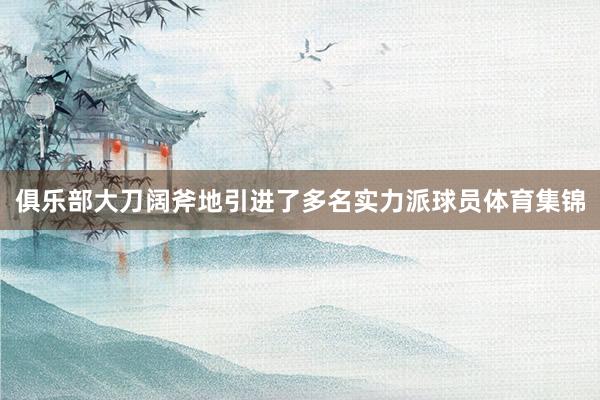 俱乐部大刀阔斧地引进了多名实力派球员体育集锦