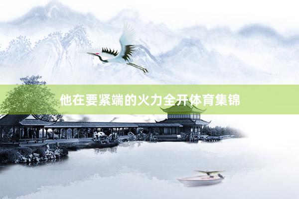 他在要紧端的火力全开体育集锦