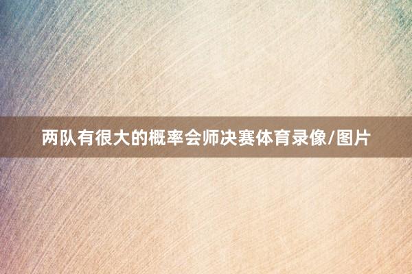 两队有很大的概率会师决赛体育录像/图片