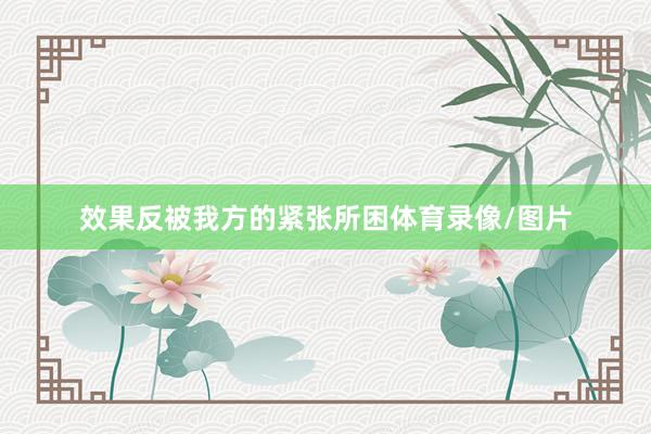 效果反被我方的紧张所困体育录像/图片