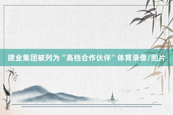 建业集团被列为“高档合作伙伴”体育录像/图片