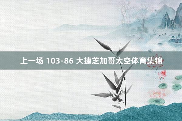 上一场 103-86 大捷芝加哥太空体育集锦
