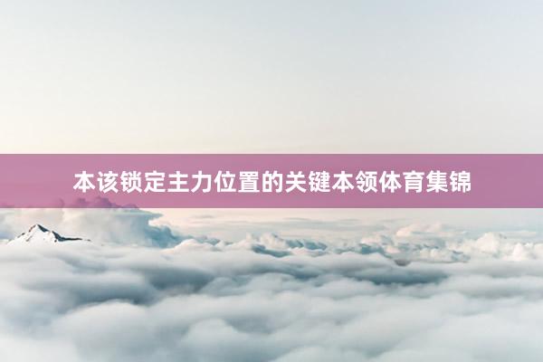 本该锁定主力位置的关键本领体育集锦