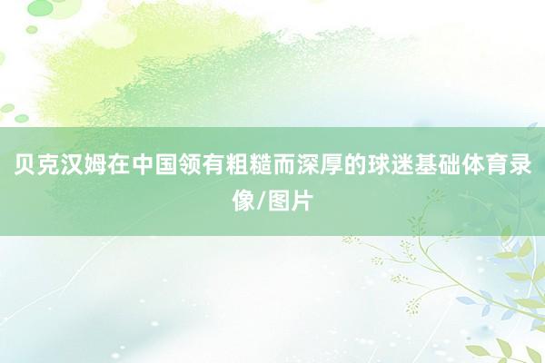 贝克汉姆在中国领有粗糙而深厚的球迷基础体育录像/图片