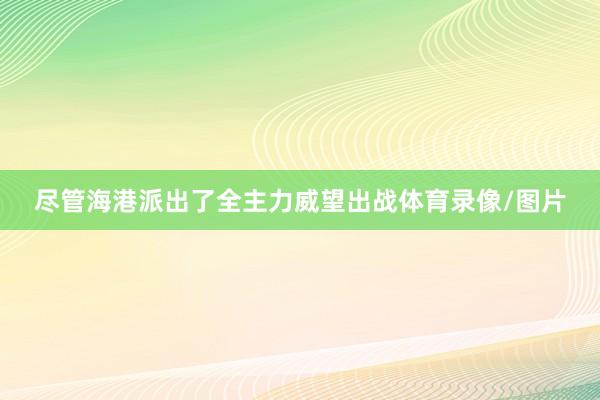 尽管海港派出了全主力威望出战体育录像/图片